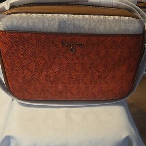 Michael Kors Men’s Burnt Orange Logo Belt Bag